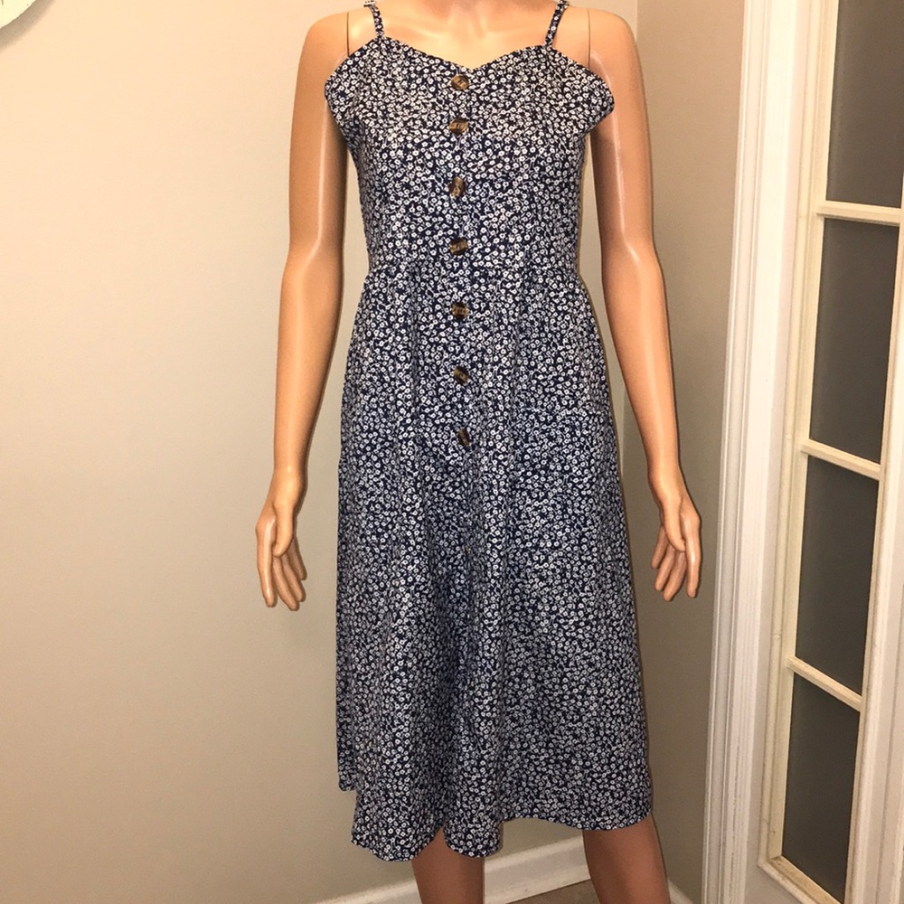 Classic Smocked sun dress  mini FLORAL size small